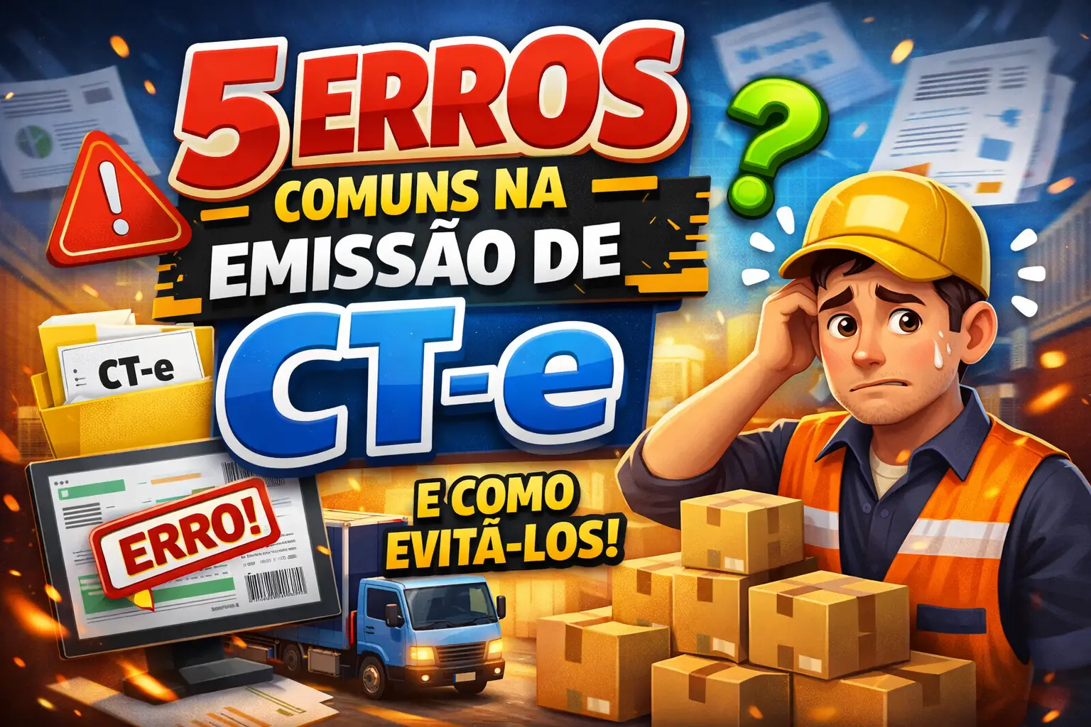 5 erros comuns na emissão de CT-e e como evita-los!