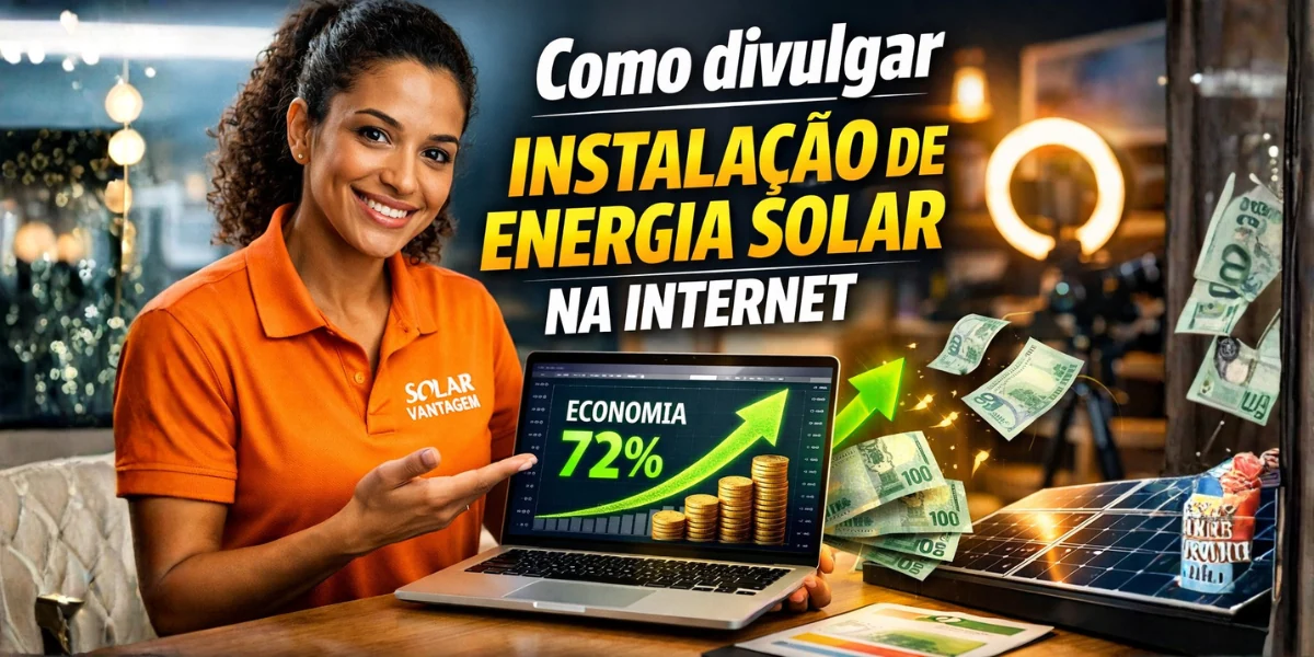 Como divulgar instalação de energia solar na internet