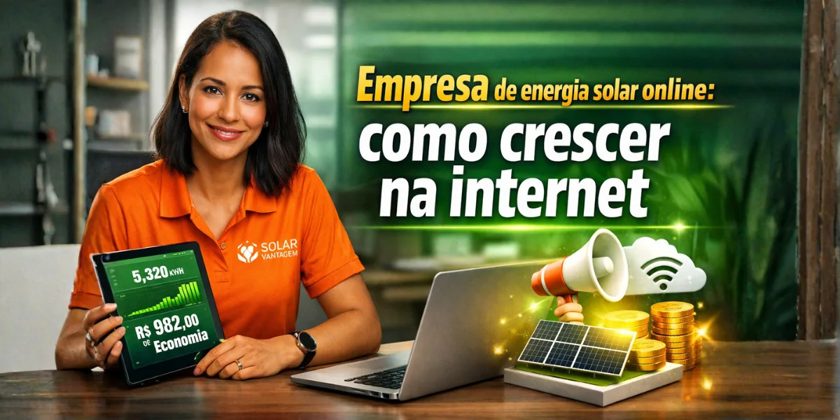 Empresa de energia solar online: como crescer na internet