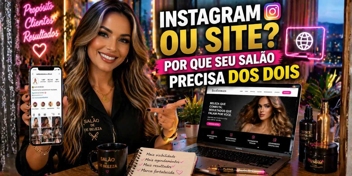 Instagram ou site? Por que seu salão precisa dos dois
