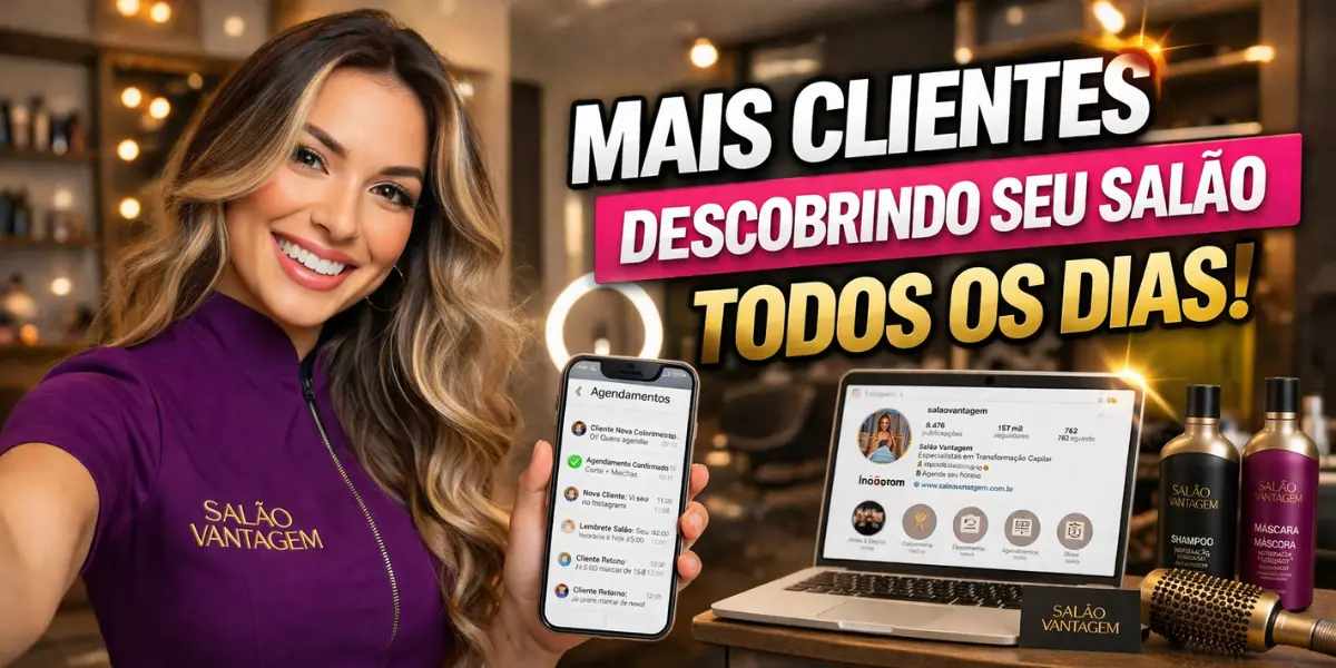 Mais clientes descobrindo seu salão todos os dias