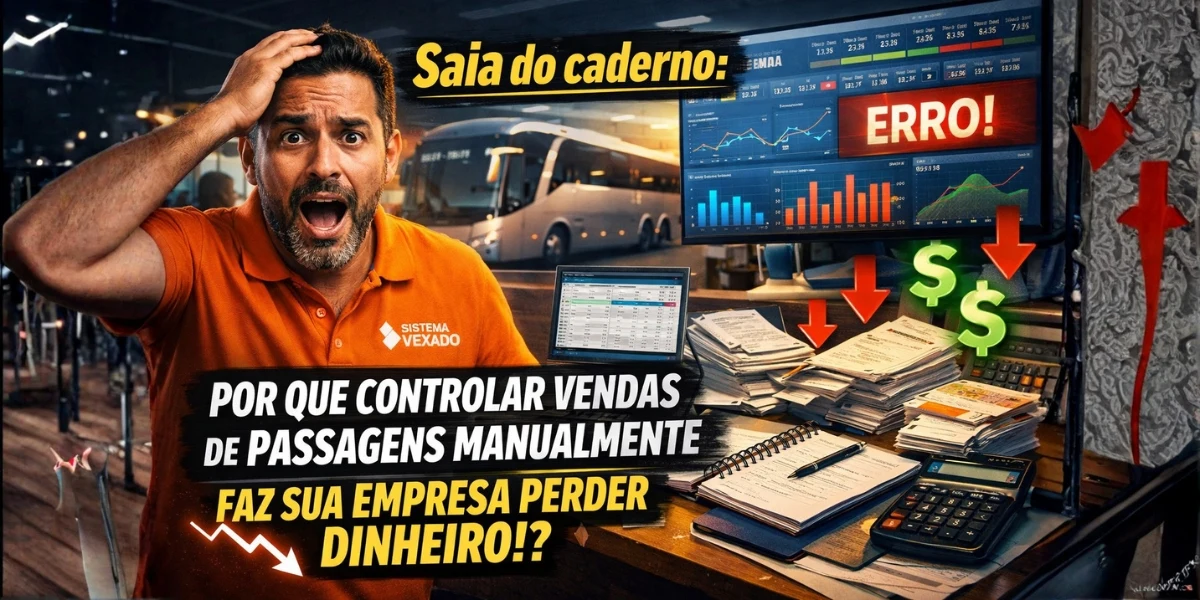 Saia do caderno: por que controlar vendas de passagens manualmente faz sua empresa perder dinheiro!?