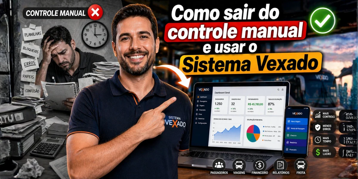 Como sair do controle manual e usar o Sistema Vexado