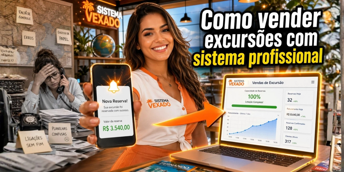 Como vender excursões com sistema profissional