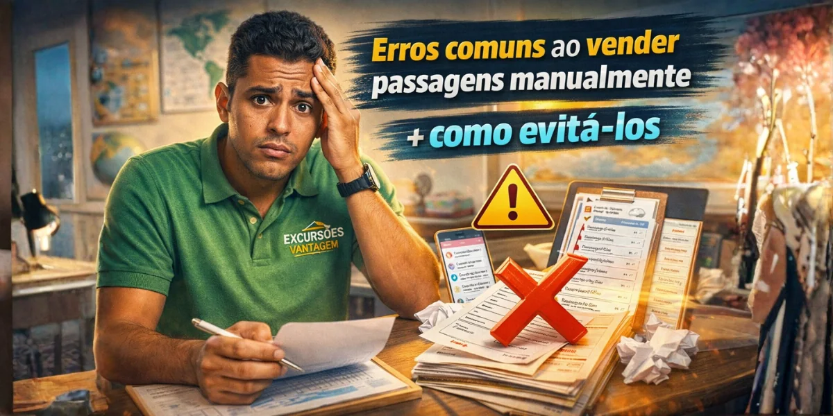 Erros comuns ao vender passagens manualmente e como evitá-los