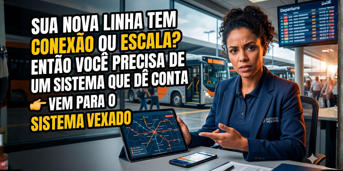 SUA NOVA LINHA TEM CONEXÃO OU ESCALA? ENTÃO VOCÊ PRECISA DE UM SISTEMA QUE DÊ CONTA, VEM PARA O SISTEMA VEXADO!