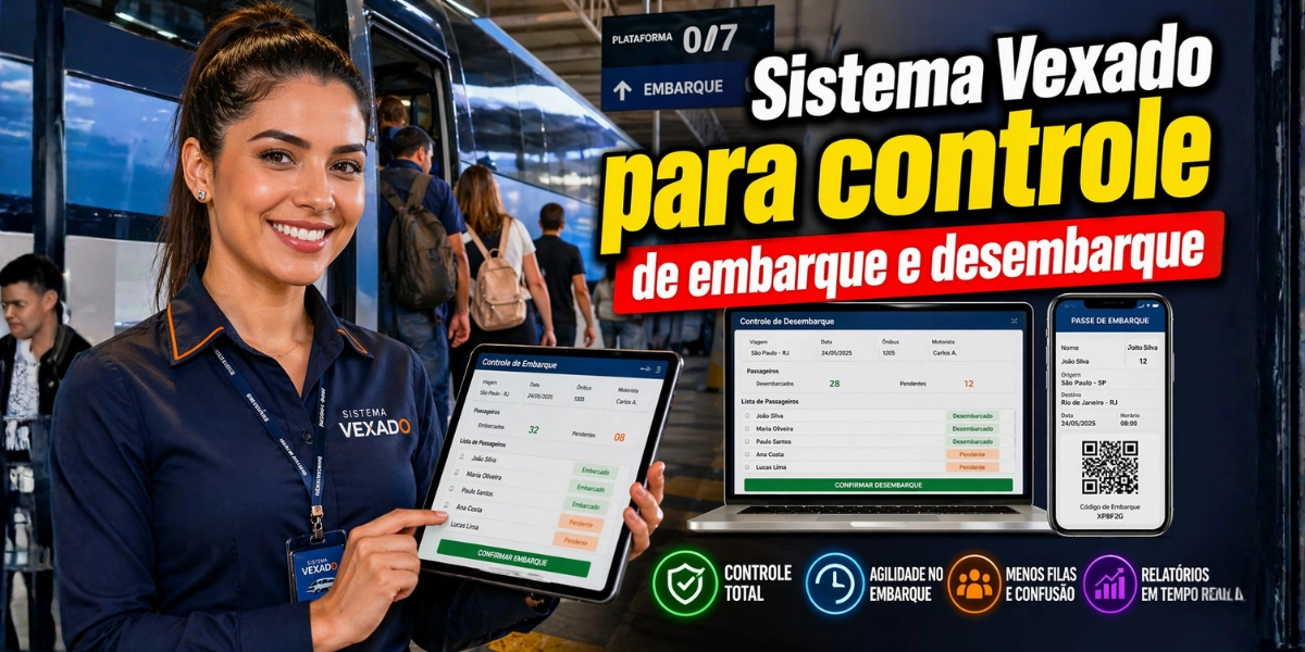 Sistema Vexado para controle de embarque e desembarque