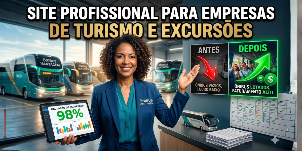 Site profissional para empresas de turismo e excursões