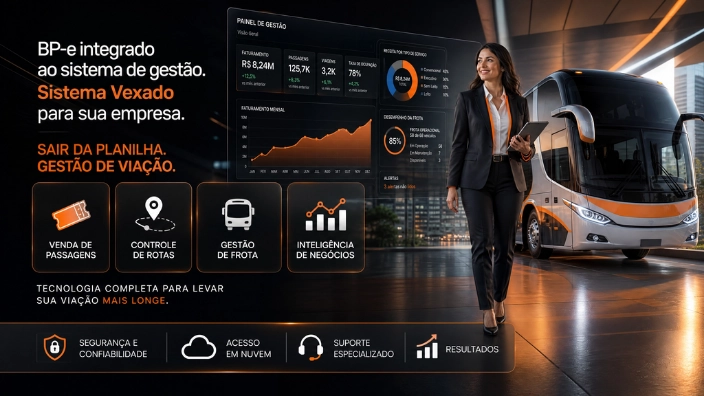 BP-e integrado ao sistema de gestão. Sistema Vexado para sua empresa.