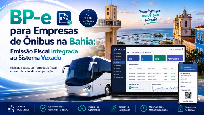 BP-e para Empresas de Ônibus na Bahia: Emissão Fiscal Integrada ao Sistema Vexado