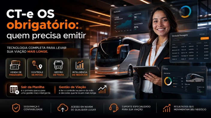 O que é CT-e OS obrigatório e quando ele se aplica? O CT-e OS (Conhecimento de Transporte Eletrônico para Outros Serviços) é o documento fiscal eletrônico obrigatório para operações de transporte de passageiros, fretamento, turismo, excursões e serviços auxiliares ao transporte rodoviário. Diferente do CT-e tradicional usado para cargas, o CT-e OS foi criado especificamente para registrar serviços de transporte de pessoas e deve ser emitido sempre que houver prestação de serviço de transporte não caracterizado como carga. No mercado atual, com a modernização da legislação transporte, empresas de ônibus, agências de fretamento e operadores de turismo que realizam viagens intermunicipais, interestaduais ou internacionais precisam emitir CT-e OS obrigatório. Um exemplo real: uma empresa de fretamento turístico em São Paulo que realizava viagens corporativas sem o documento enfrentou autuação de R$ 18 mil em uma única fiscalização. Após regularizar a emissão, ela ganhou novos contratos com grandes empresas que exigem nota fiscal correta e aumentou o faturamento em 24% no trimestre seguinte.