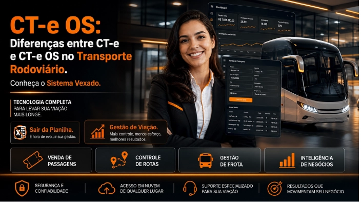 CT-e OS: Diferenças entre CT-e e CT-e OS no Transporte Rodoviário. Conheça o Sistema Vexado.