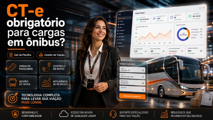Muitas empresas de transporte ainda transportam cargas em ônibus sem emitir CT-e obrigatório, correndo risco de multas elevadas, retenção da frota e autuações frequentes da SEFAZ e ANTT. No setor de transporte cargas, ignorar a obrigatoriedade do documento fiscal pode comprometer o faturamento, gerar prejuízos inesperados e até suspender temporariamente as operações.