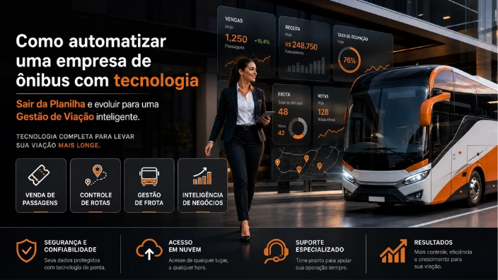 Como automatizar uma empresa de ônibus com tecnologia