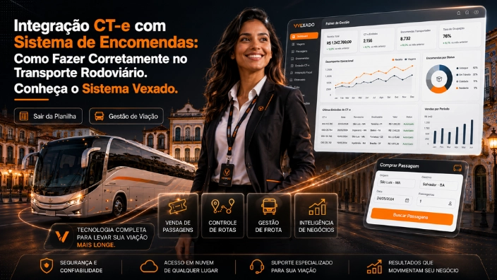 Integração CT-e com Sistema de Encomendas: Como Fazer Corretamente no Transporte Rodoviário. Conheça o Sistema Vexado.