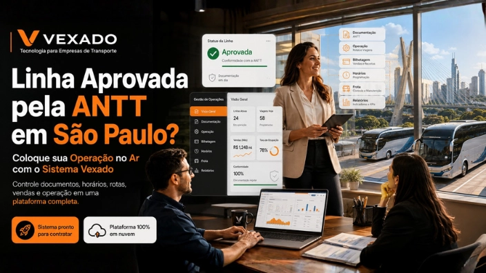 Linha Aprovada pela ANTT em São Paulo? Coloque sua Operação no Ar com o Sistema Vexado