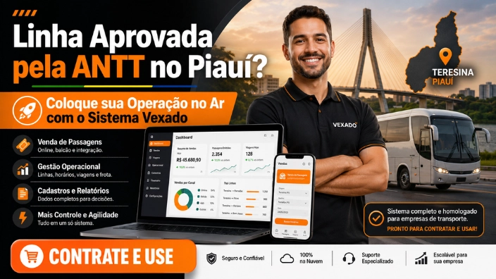 Linha Aprovada pela ANTT no Piauí? Coloque sua Operação no Ar com o Sistema Vexado