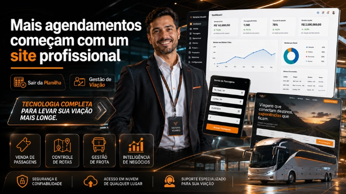 Mais agendamentos começam com um site profissional