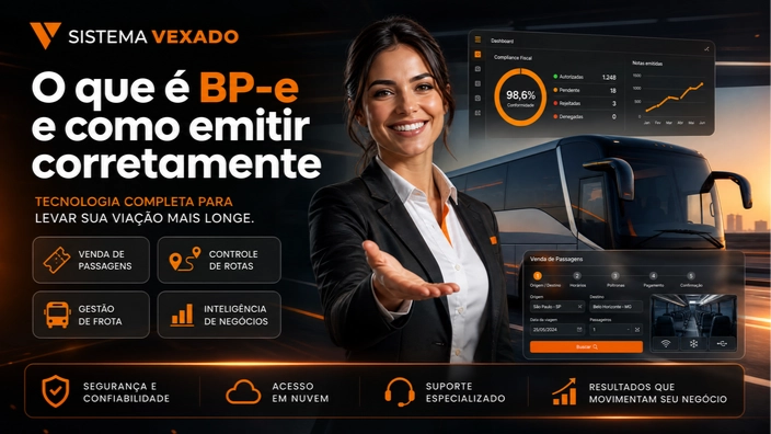O que é BP-e e Como Funciona o Bilhete Eletrônico? O BP-e (Bilhete de Passagem Eletrônico) é o documento digital oficial que comprova a compra e o direito ao transporte de passageiro em ônibus. Ele substitui o bilhete impresso em papel e contém todas as informações da viagem: origem, destino, data, horário, poltrona, valor pago e dados do passageiro. Na prática, o bilhete eletrônico é gerado instantaneamente após a confirmação do pagamento e enviado por e-mail ou WhatsApp. No embarque, o passageiro apresenta o QR Code ou código para validação digital. Exemplo real: uma empresa de ônibus do Paraná que ainda usava bilhetes impressos perdia tempo no guichê e tinha 15% de no-shows. Após migrar para emissão de BP-e integrada, reduziu o tempo de atendimento em 70%, diminuiu os no-shows e aumentou as vendas online em 48%, melhorando significativamente a experiência no sistema transporte. Hoje, o BP-e é parte essencial da modernização do transporte rodoviário e permite que empresas operem com mais profissionalismo e eficiência.
