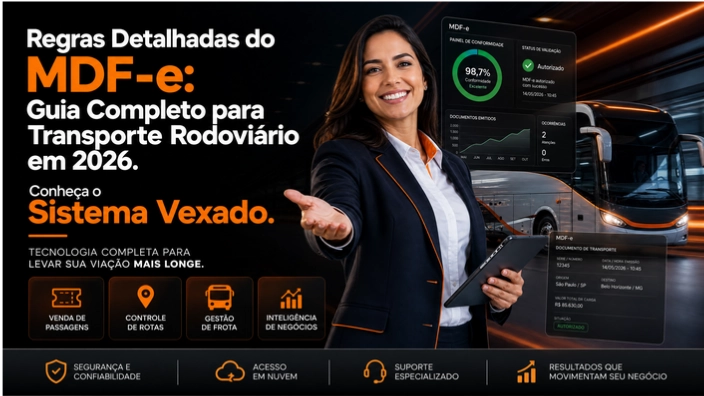 Regras Detalhadas do MDF-e: Guia Completo para Transporte Rodoviário em 2026. Conheça o Sistema Vexado.