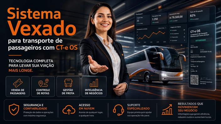 Sistema Vexado para transporte de passageiros com CT-e OS