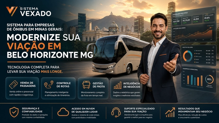 Sistema de Venda de Passagens em Belo Horizonte MG Venda Online, no Guichê e por Agências