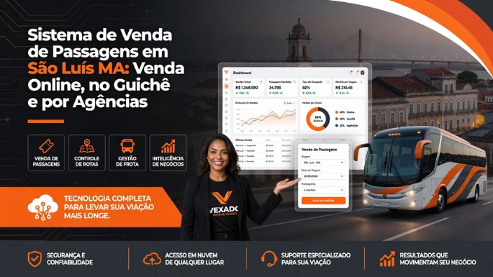Sistema de venda de passagens em São Luís MA é uma solução essencial para empresas de ônibus que desejam modernizar a operação, vender com mais controle e reduzir erros no atendimento ao passageiro. Em uma viação, a venda de passagens envolve muito mais do que registrar um bilhete: é preciso controlar origem, destino, data, horário, passageiro, poltrona, pagamento, BP-e, caixa, remarcação, cancelamento, agências, bilheteiros e relatórios.