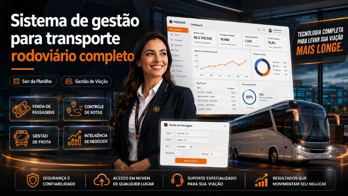 Sistema de gestão para transporte rodoviário completo