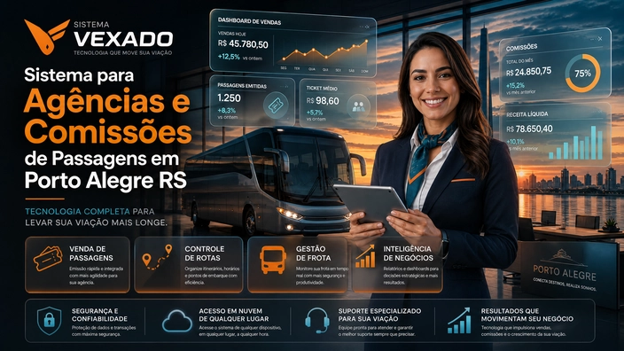 Sistema para Agências e Comissões de Passagens em Porto Alegre RS