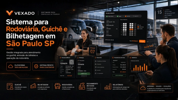 Sistema para Rodoviária, Guichê e Bilhetagem em São Paulo SP