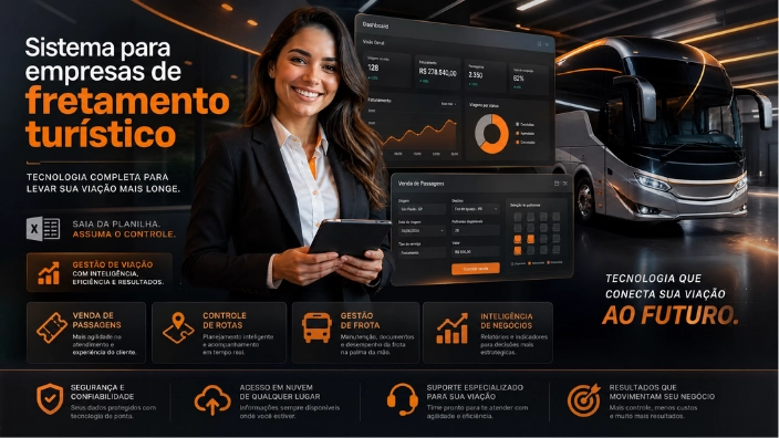 Sistema para empresas de fretamento turístico