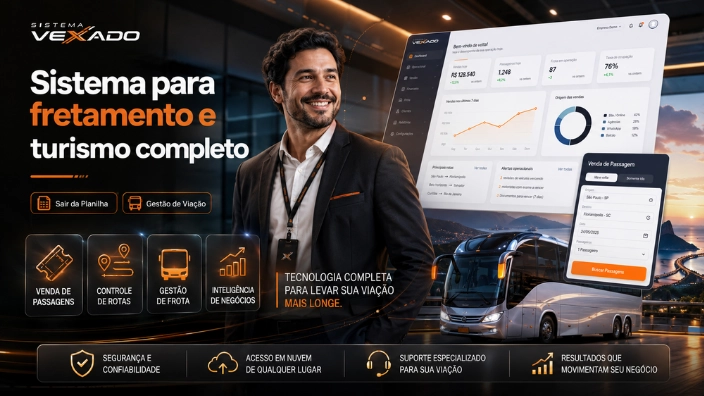 Sistema para fretamento e turismo completo