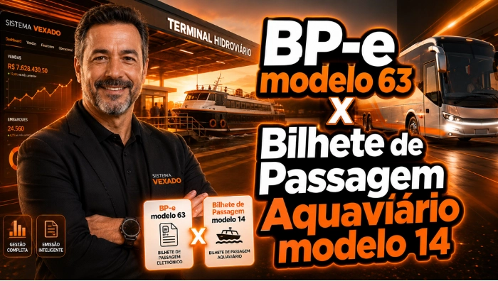 BP-e modelo 63 x Bilhete de Passagem Aquaviário modelo 14