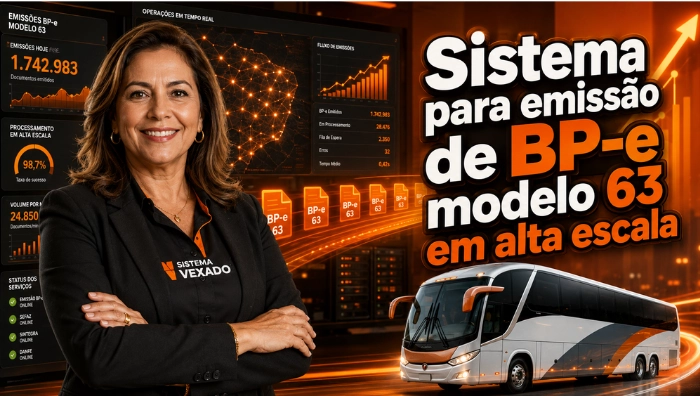 Sistema para emissão de BP-e modelo 63 em alta escala