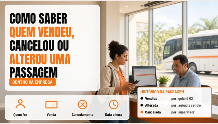 Como saber quem vendeu, cancelou ou alterou uma passagem dentro da empresa