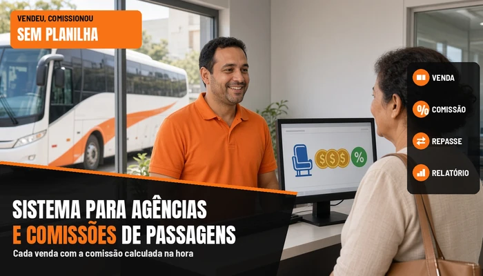 Sistema para agências e comissões de passagens: guia nacional para viações